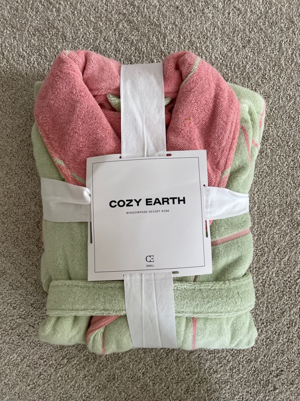 Cozy Earth Women's Pink & Mint Terry Resort Robe